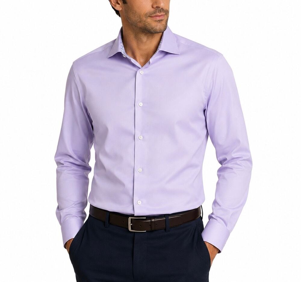 Ted Baker Endurance Men’s Lavender 100% Cotton Dress Shirt 17.5 34/35